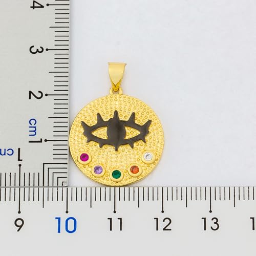 Collier pendentif rond anti-virement couleur or LAMGUL ajustable sans pierre précieuse