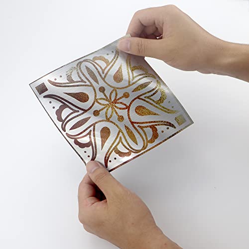 Tile Decoration Stickers For Walls 10-Sheets, 7.87X7.87In Removable Wall Stickers Peel And Stick Brushed Silver Self-Adhesive Paper,Waterproof Stickers For Kitchen Backsplash And Furniture Decor #TOP7