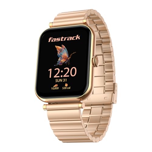 Image of Fastrack Noir Charm Women Smart Watch 1.65 inch inch AMOLED Display,Sleek Design,AI Watchface & AI Chat,Functional Crown,24 /7 Health Suite,BT Calling,SpO2,HRM,IP68, Multiple Menu Styles,Games - Rose Gold