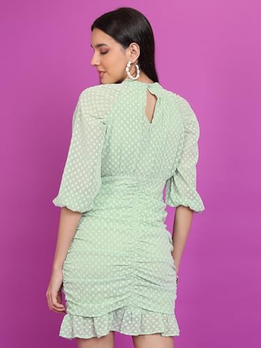 Image of Ketch Women 3 /4 Sleeve Casual FIT Dress KHJ6000644 Green XS