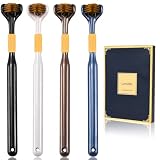 Lnncdsc 4-Piece Set of 3-Sided toothbrushes Adults, Extra Soft toothbrushes for Adults, Medium Toothbrush for Comprehensive Care of Teeth and Gums.