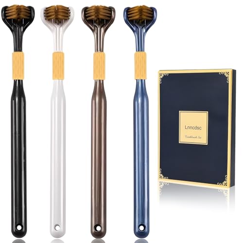 Lnncdsc 4-Piece 3-Sided Extra Soft Toothbrush Set