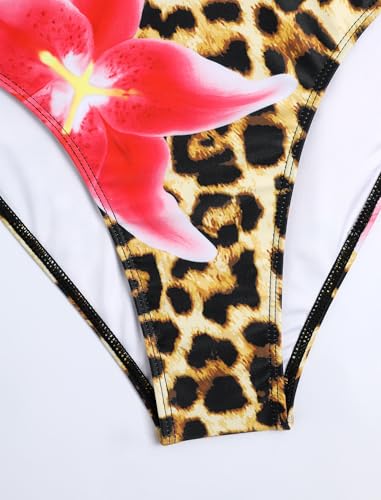 Image of ZAFUL Women's High Cut Bandeau Bikini Set Strapless Solid Color 2 Pieces Bathing Suit Swimsuit