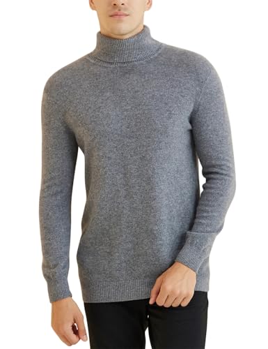 Men Knit Sweater Merino Wool Turtleneck Sweater Winter Warm Long Sleeve Pullover3