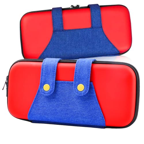 Switch Case for Nintendo Switch Mario Case Slim Carrying Case with 10 Game Cartridges, Mario Bag Protective Hard Shell Travel Case Pouch for Nintendo Switch OLED Console Accessories