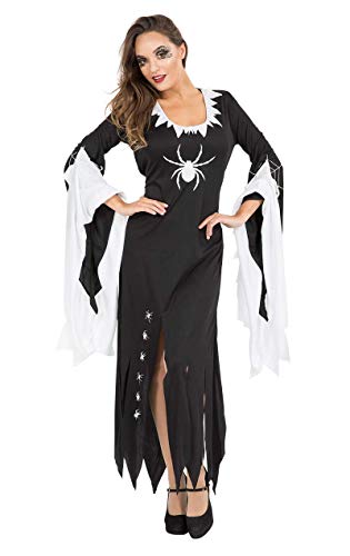 ORION COSTUMES Disfraz de Hechicera Malvada Bruja Negra Vampiro para Halloween para Mujeres