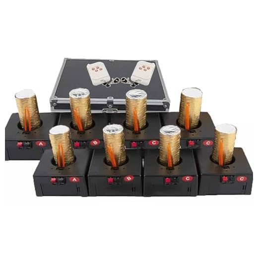 SNBGRYE Base para Fuegos Artificiales, 4/6/8 Receptores De Fuegos Artificiales FríOs, con Maleta + 2 Mandos A Distancia, Distancia: 100 Metros, para Representaciones Teatrales, Bodas,8PCS