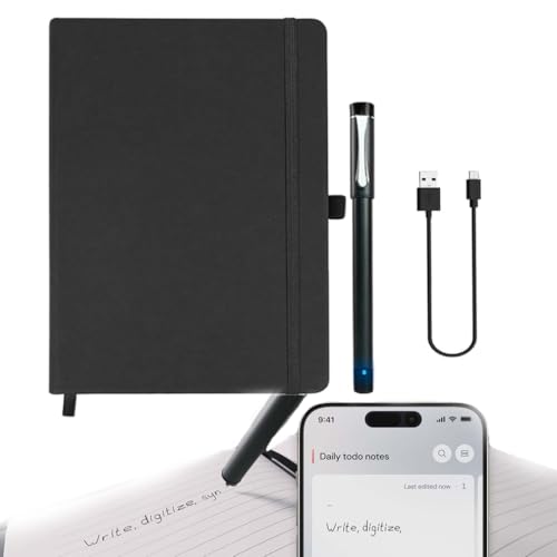 LUCKKY Ai-Powered Smart Writing Set, Digital Notebook with Smart Pen, Digitales Notizbuch, Digital 2-in-1 kabelloses Bluetooth Notizbuch für Notizen, Zeichnungen und Meetings