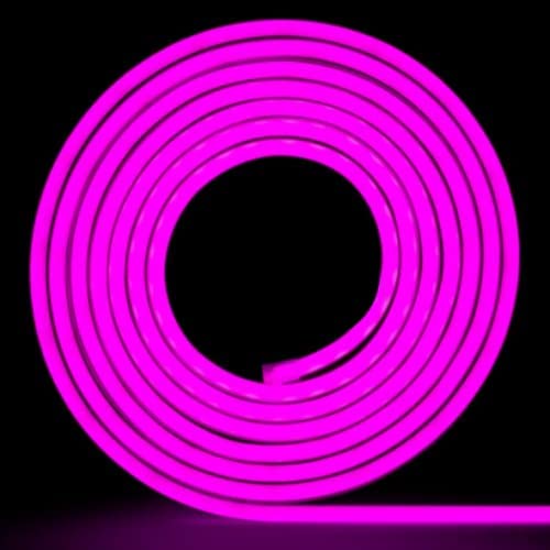 Image of Led Strip RSCT Neon Rope Light Silicon DC Light (5 Meter /16.4 Feet) or Indoor and Outdoor Flexible Waterproof Decorative Light with 12v DC Adapter Include - Pink