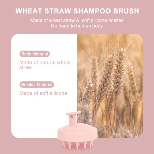 Aimike Scalp Massager Shampoo Brush, Scalp Scrubber W/Soft Silicone Bristles, Scalp Brush/Exfoliator For Washing Hair, Dandruff Removal & Hair Growth Stimulator, Hair Scrubber On Wet Dry Hair - Pink #TOP1