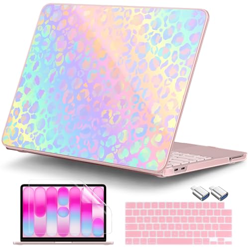 Funda MacBook Neo 13 2026 A3404 protector teclado pantalla leopardo