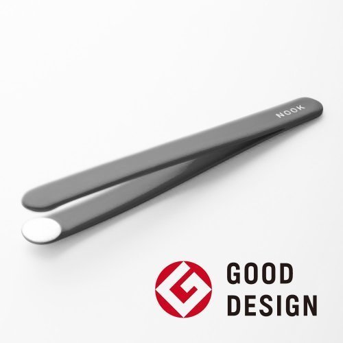 Round Tip Tweezer NOOK Gray Safe & Stylish Tweezers Easy Grip