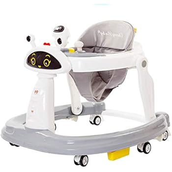 Amazon Co Jp ファッション多機能ベビーウォーカー アンチo字型脚のロールオーバーのベビーウォーカー 6 18ヶ月のオスとメスの赤ちゃん渡すことができシットベビーウォーカー グレー ホーム キッチン