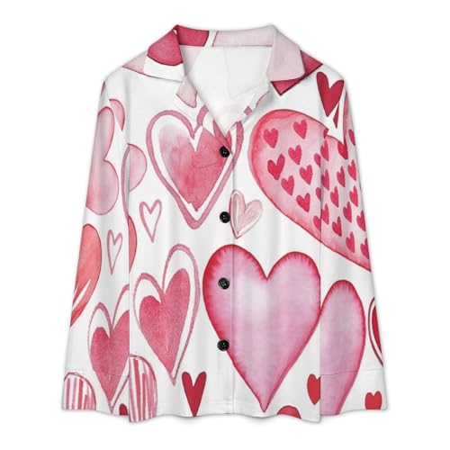 Pyjama d'amour à l'aquarelle pour femme en taille généreuse - 4