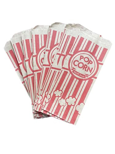 Image of Paper Popcorn Bags For Parties, Carnivals, Movie Theaters 1oz Eco Friendly Kraft Paper (100)