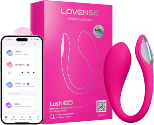 LOVENSE Lush Mini Wearable Vibrator, App-Controlled, G Spot, Waterproof