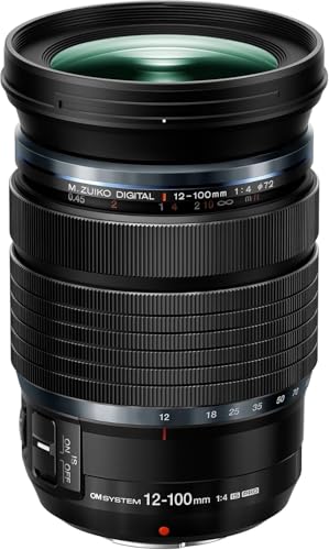 OM SYSTEM M.Zuiko Objectif Digital Ed 12-100mm F4 is Pro, Convient à Tous Les appareils Photo MFT...