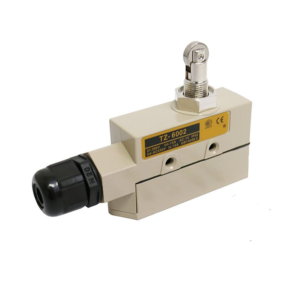 TZ-6002 Heavy Duty Commercial Door Micro Switch with Horizontal Roller Plunger for Sliding Doors/Windows,Type NO and Type NC - Fits for Aerial, Awoco, Maxwell, Pioneer, Welbon or Mars Air Curtains