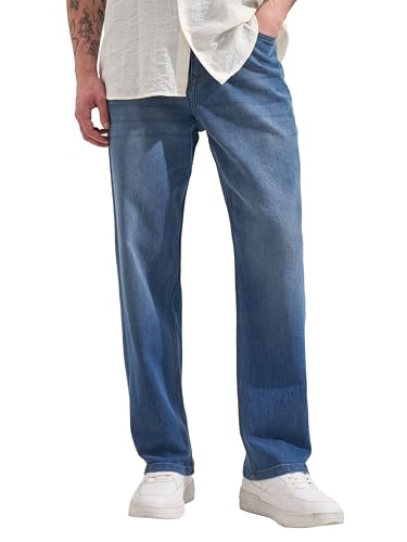 Image of Highlander Men's Straight Relaxed Fit Jeans | Stretchable | Everyday Comfort & Style| Jeans for Man|Premium Cotton Blend