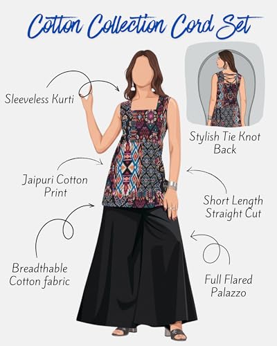 Image of Womanista Women Printed Cotton Kurta Set for Woman | Jaipur Coord Set | Farshi Salwar Suit