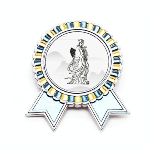 Broche Zhuge Liang Dao China en métal taille M, un badge de collection unique