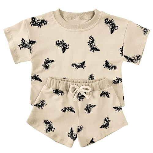 Conjunto de verano para niños de dos piezas informales con dibujo