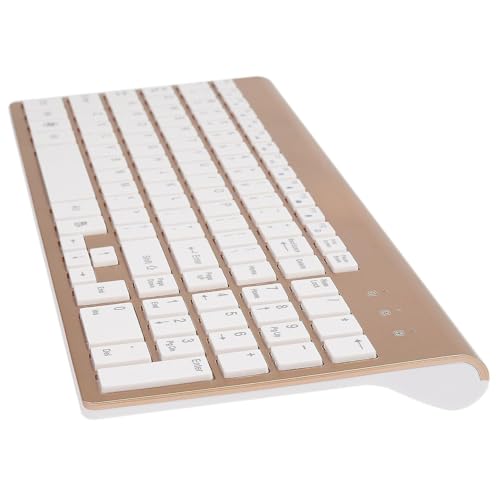 Teclado e mouse sem fio 2.4ghz combinados para Mac PC Windows XP/7 (dourado)