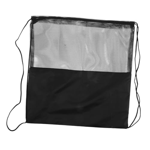 DINHEAROM Portable Oxford Cloth Motorcycle Storage Bag Large Capacity Drawstring Pouch Lightweight Carrier for Outdoor Use Semi-mesh Design for