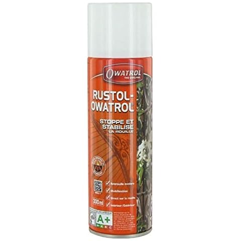 OWATROL RUSTOL - Antióxido incoloro - Imprimación y Capa - Barniz Antióxido Multi-Surfaces - Aerosol - 500 ml Cover