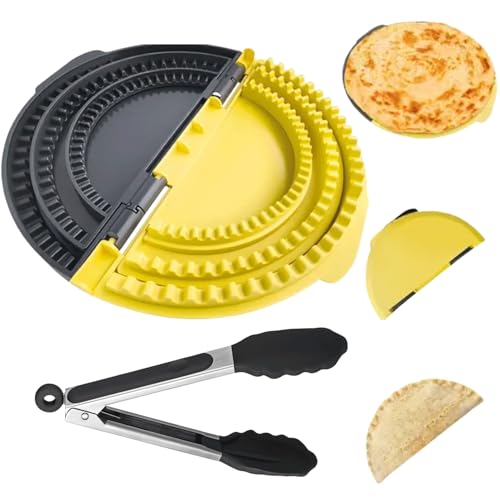 Tortilla Sealer & Tortilla Crimper with Tongs – Quesadilla Maker