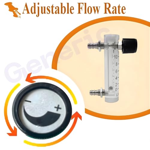 Image of K D 0-10LPM Tube Type Oxygen Flow Meter Flowmeter Regulator With Valve,Measuring and Controlling Air