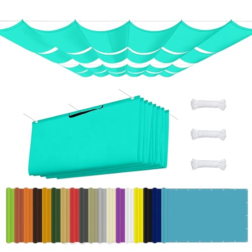 Toile ombrages bleu ciel rectangulaire imperméable et protection UV 2x11m