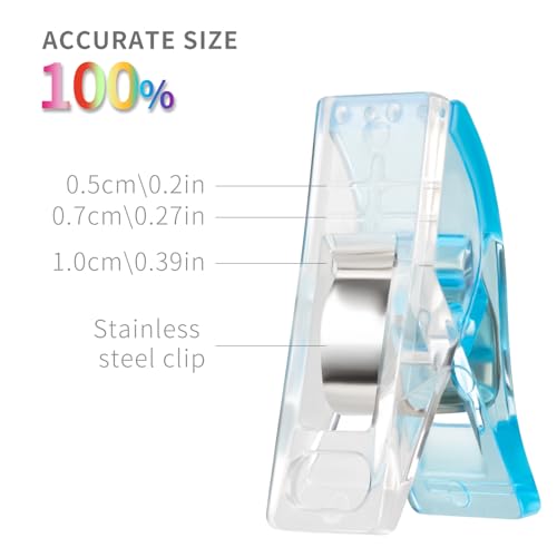 image for MumCraft Multipurpose Sewing Clips, 100 Pcs Premium Plastic Fabric Cli