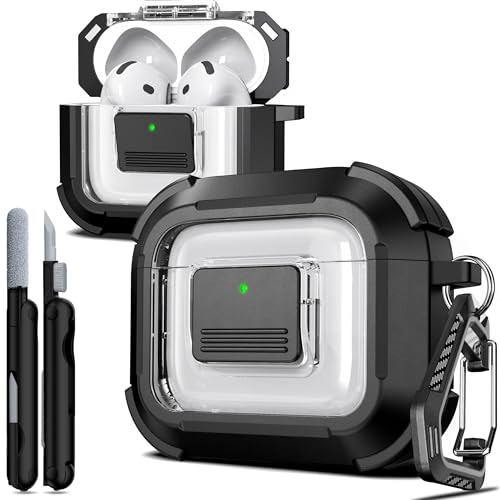 Image of RFUNGUANGO for AirPods 5 /4 Case (2026 /2024) with Lock, Black