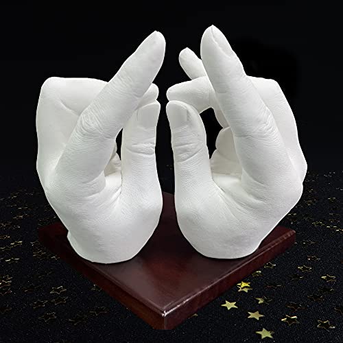 Hand Casting Kit Couples | Keepsake Hand Mold Kit Couples For Holiday Activities, With Base & Card Stand Molding Kits For Adults, Wedding, Friends, Plaster Hand Mold Casting Kit #TOP7