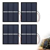 4 Stück 1,5 V 0,65 W Mini-Solarpanel Zellen, 60 x 80 mm Sonnenkollektoren für Solaranwendungen, DIY-Projekte, Wissenschaftliche Experimente, Spielzeuge und Akku-Ladegeräte