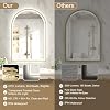 S'bagno 24x36 Arched Gold LED Bathroom Mirror — Frontlit & Backlit, Anti-Fog, Dimmable 3 Colors, Metal Frame - View #5