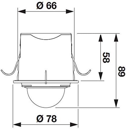 Technical drawing with dimensions for the Steinel IS 360-1 motion detector, showing a diameter of 78mm and a depth of 89mm.