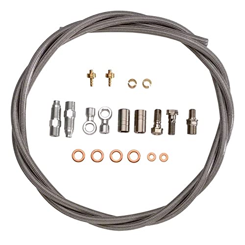 Hope Braided Stainless Hydraulic Hose Kit Silver, 1600Mm, Fitting...