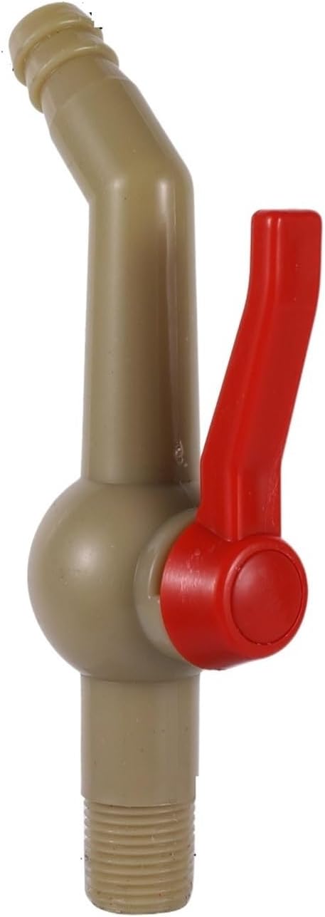 IBC Tank Adapter Discharge Replacement Valve Garden Irrigation Water Controller Valve 1/2" 3/4" 1" Thread to 18/24/26/32mm Barbed(AS Photo shown1-1/2)