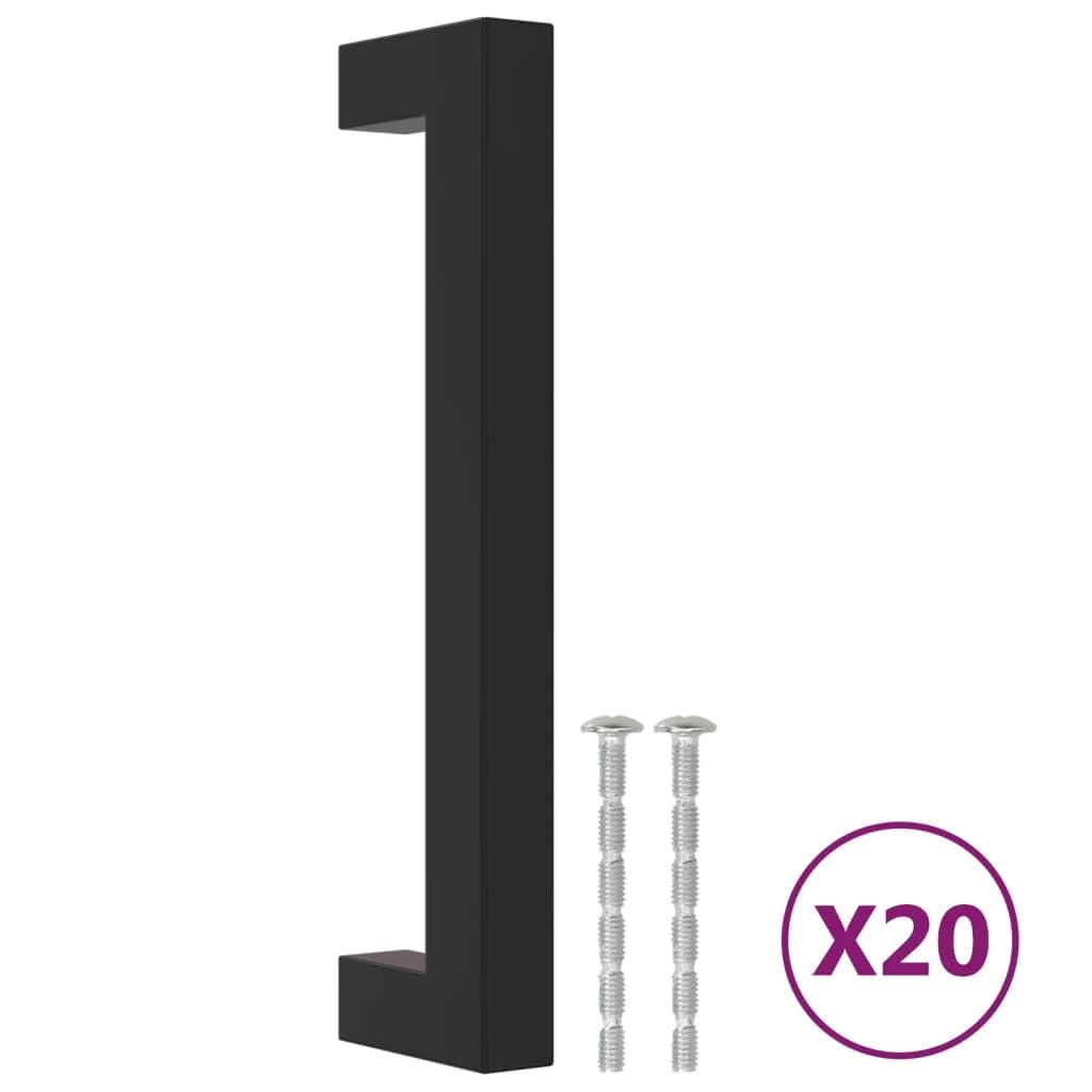 Genérico Tiradores para armarios 20 uds Acero Inoxidable Negro 128 mm,Bricolaje,Accesorios de Bricolaje,Ferretería para armarios,Pomos y picaportes de armarios-3203653