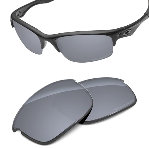 Image of Performance Replacement Lenses Compatible with Oakley Bottle Rocket OO9164 Polycarbonate Polarized Etched-Silver Metallic