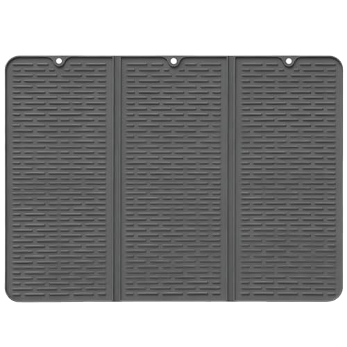 Alfombrilla protectora de silicona resistente al calor plegable para encimera, almohadilla de secado de platos, para el hogar, caravana, cafetería, apartamento y casa de campo