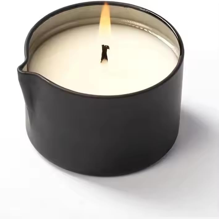 12 Pack 4oz massage candle Tins, Matte Black Candle Tins with Lids.Empty Metal Container for massage candles making.