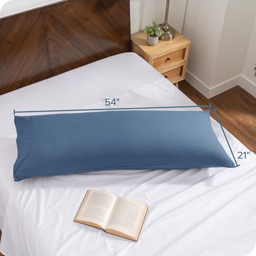 Image of Bare Home Microfiber Body Pillow Cover - Ultra Soft & Cooling - Double Brushed - Envelope Closure - Easy Care (21''x54'' Body Pillow Cover, Coronet Blue)