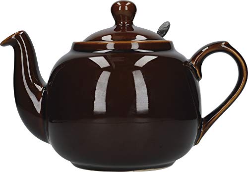 London Pottery Farmhouse Loose Leaf Teapot with Infuser, Ceramic, Rockingham Brown, 6 Cup (1.6 Litre) London Pottery Farmhouse Loose Leaf Teapot with Infuser, Ceramic, Rockingham Brown, 6 Cup (1.6 Litre)