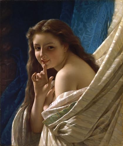Tableau portrait de jeune femme Pierre-Auguste Cot impression d'art sur toile pour mur 60x90cm