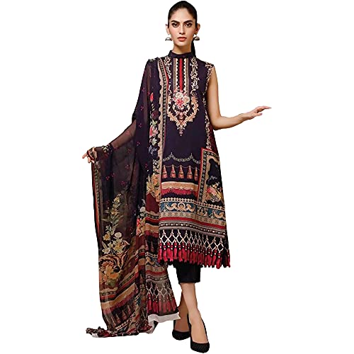 South Asian Wear Salwar Kameez Suits Women's Wear Plus Size Stitched Kameez Shalwar Pakistani Lawn Dress (Choice 2, 4-XL : 50)