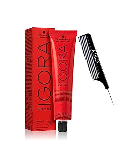 A-HOOT Pin Tail Comb With Igora Royal hair color (8-00)