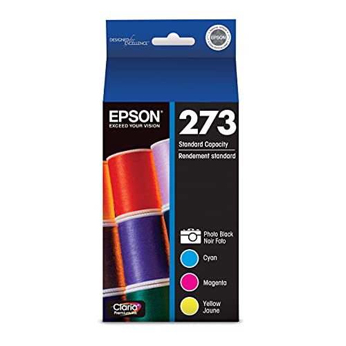 Epson 273 Claria Ink Standard Capacity Photo Black & Color Combo Pack (T273520-S) Works with Expression Premium XP-520, 600, 610, 620, 800, 810, 820